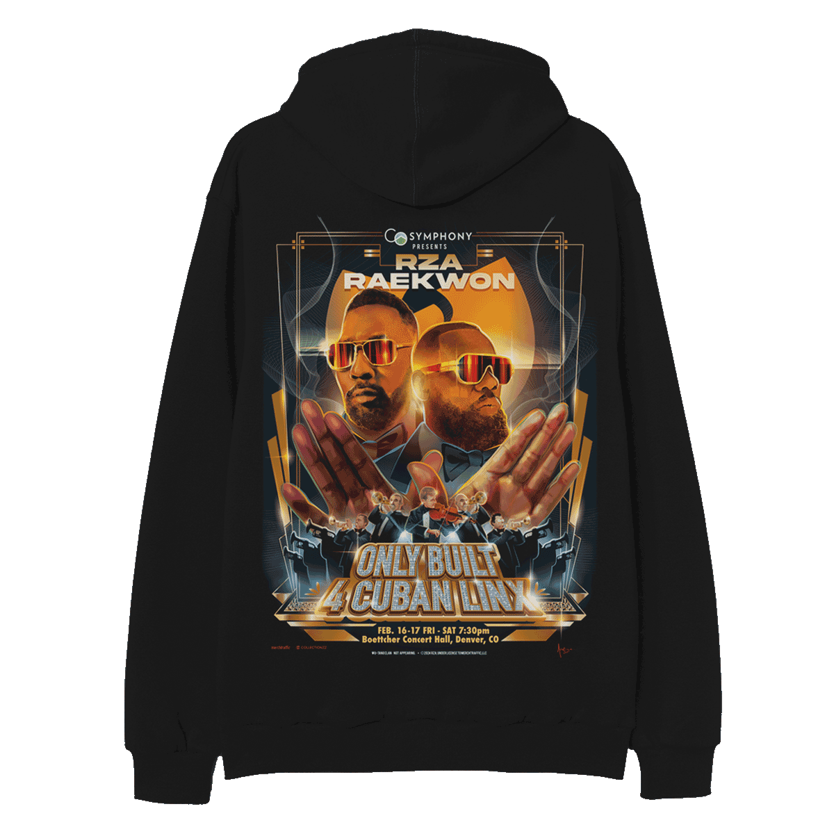 Only Built 4 Cuban Linx Faces Denver Show Hoodie