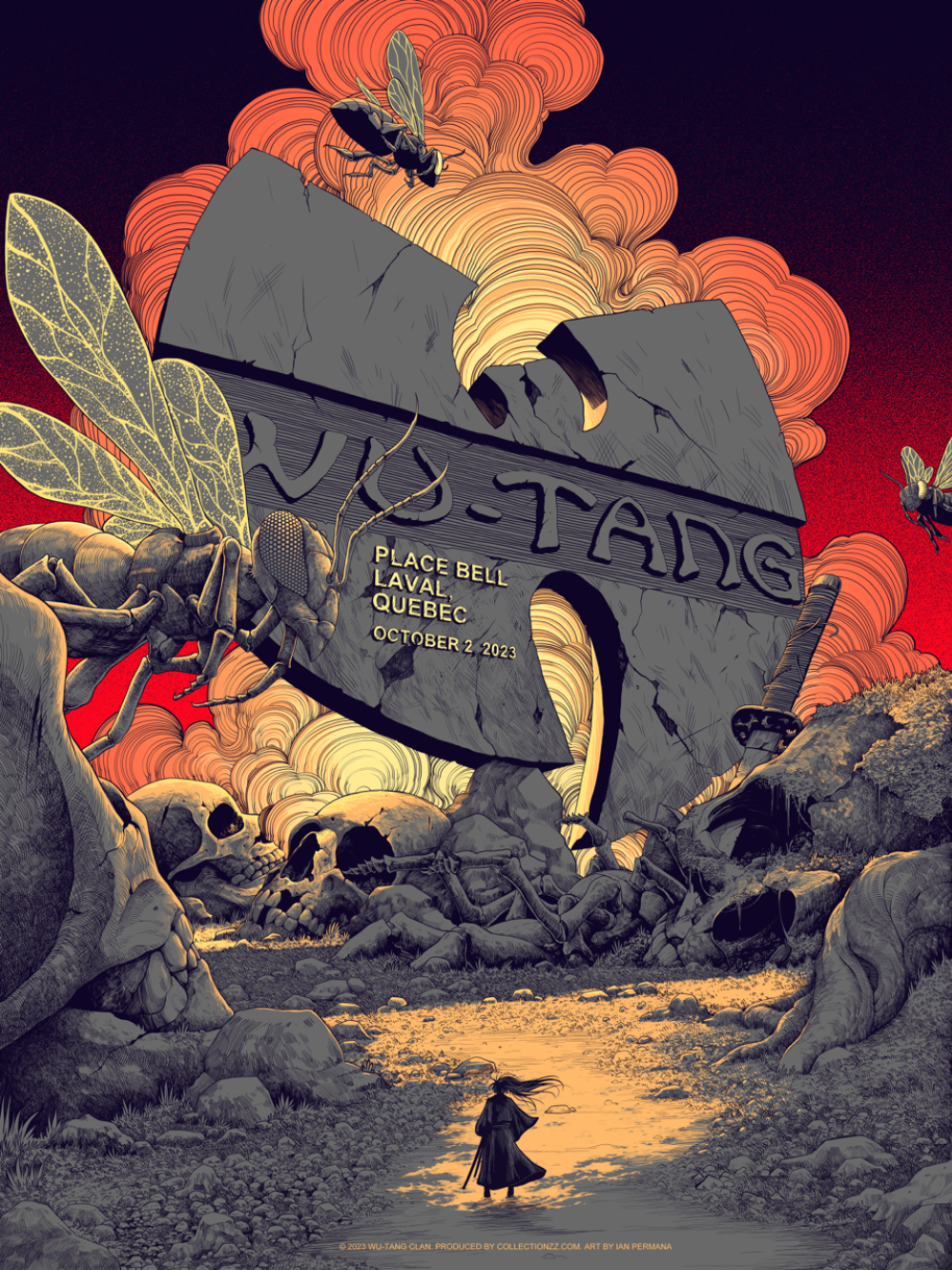 Wu-Tang Clan October 2, 2023, Lava, QC Screen Print Poster Illustrated by Ian Permana