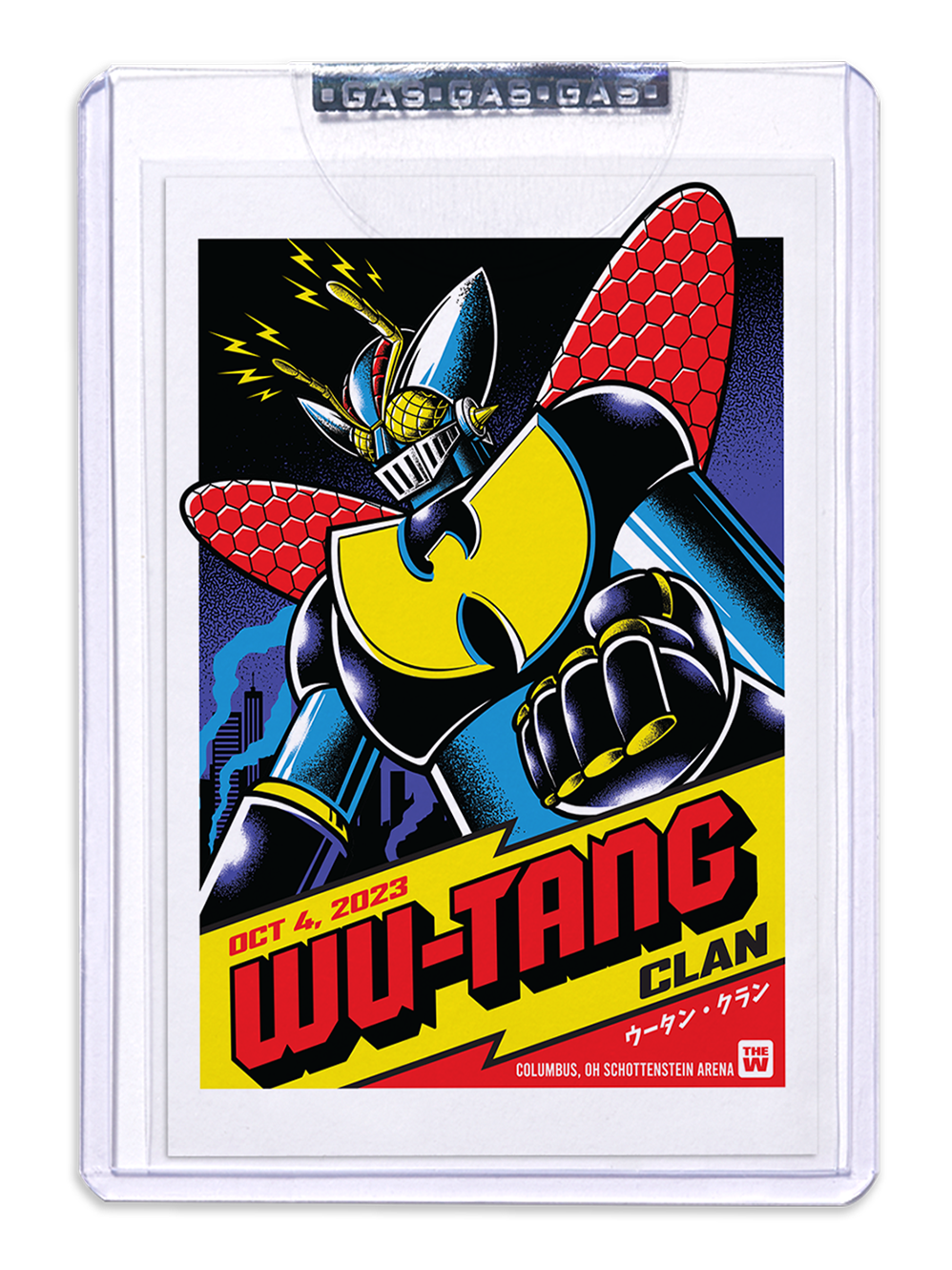 GAS Wu-Tang Clan October 4, 2023, Columbus, OH Trading Card Illustrated by Acorn AKA Arnold Cornelio