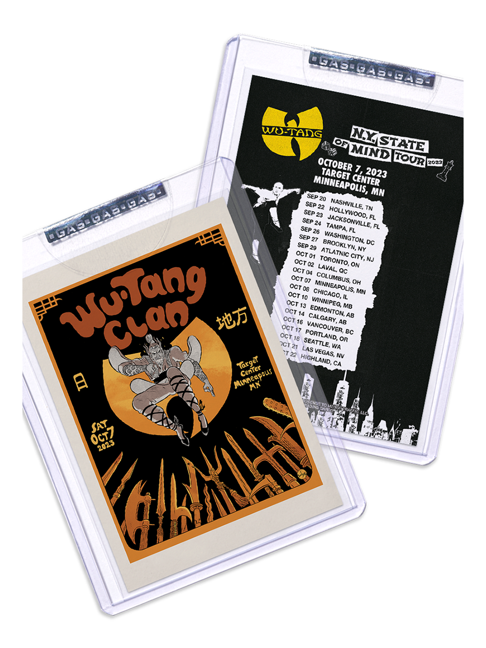 GAS Wu-Tang Clan October 7, 2023, Minneapolis, MN Trading Card Illustrated by Bruno Seelig