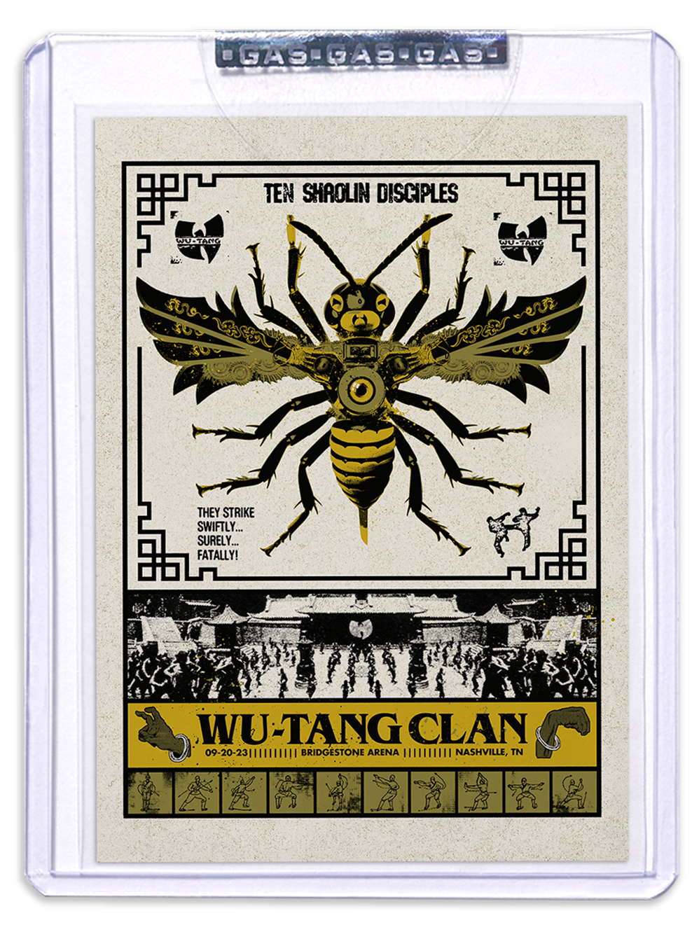 GAS Wu-Tang Clan September 20, 2023, Nashville, TN Trading Card Illustrated by The Silent Giants