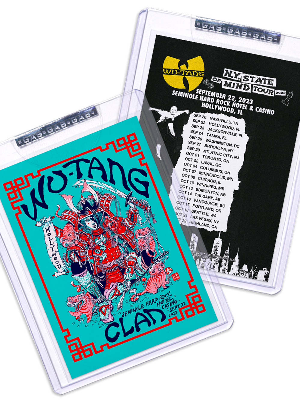 GAS Wu-Tang Clan September 22, 2023, Hollywood, FL Trading Card Illustrated by Lauren YS
