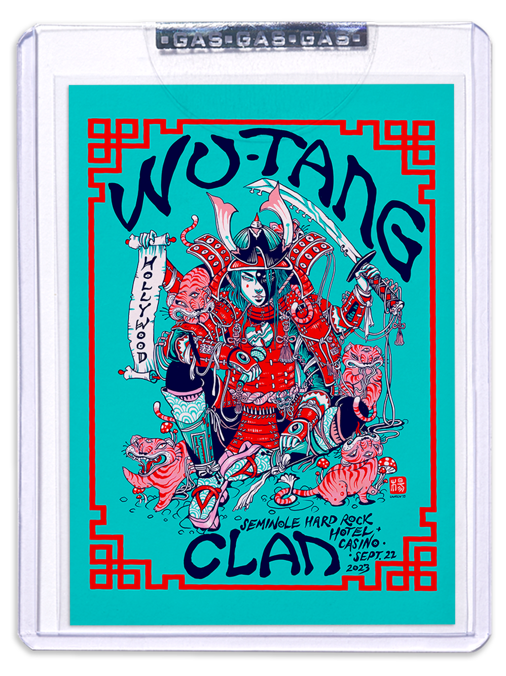 GAS Wu-Tang Clan September 22, 2023, Hollywood, FL Trading Card Illustrated by Lauren YS