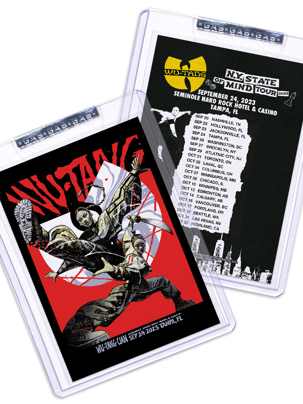 GAS Wu-Tang Clan September 24, 2023, Tampa, FL Trading Card Illustrated by Gian Galang