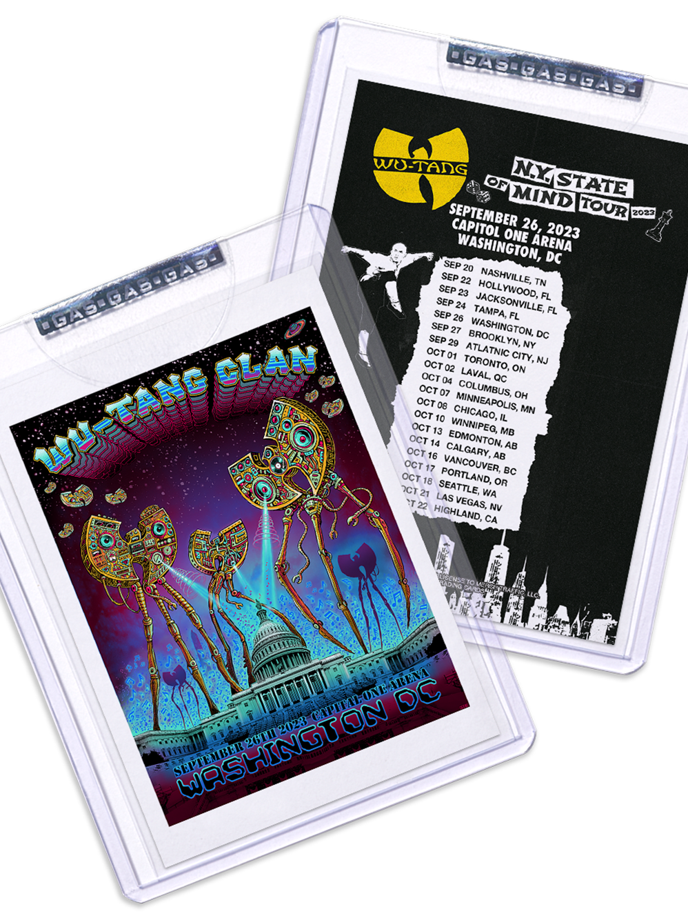 GAS Wu-Tang Clan September 26, 2023, Washington, DC Trading Card Illustrated by Emek