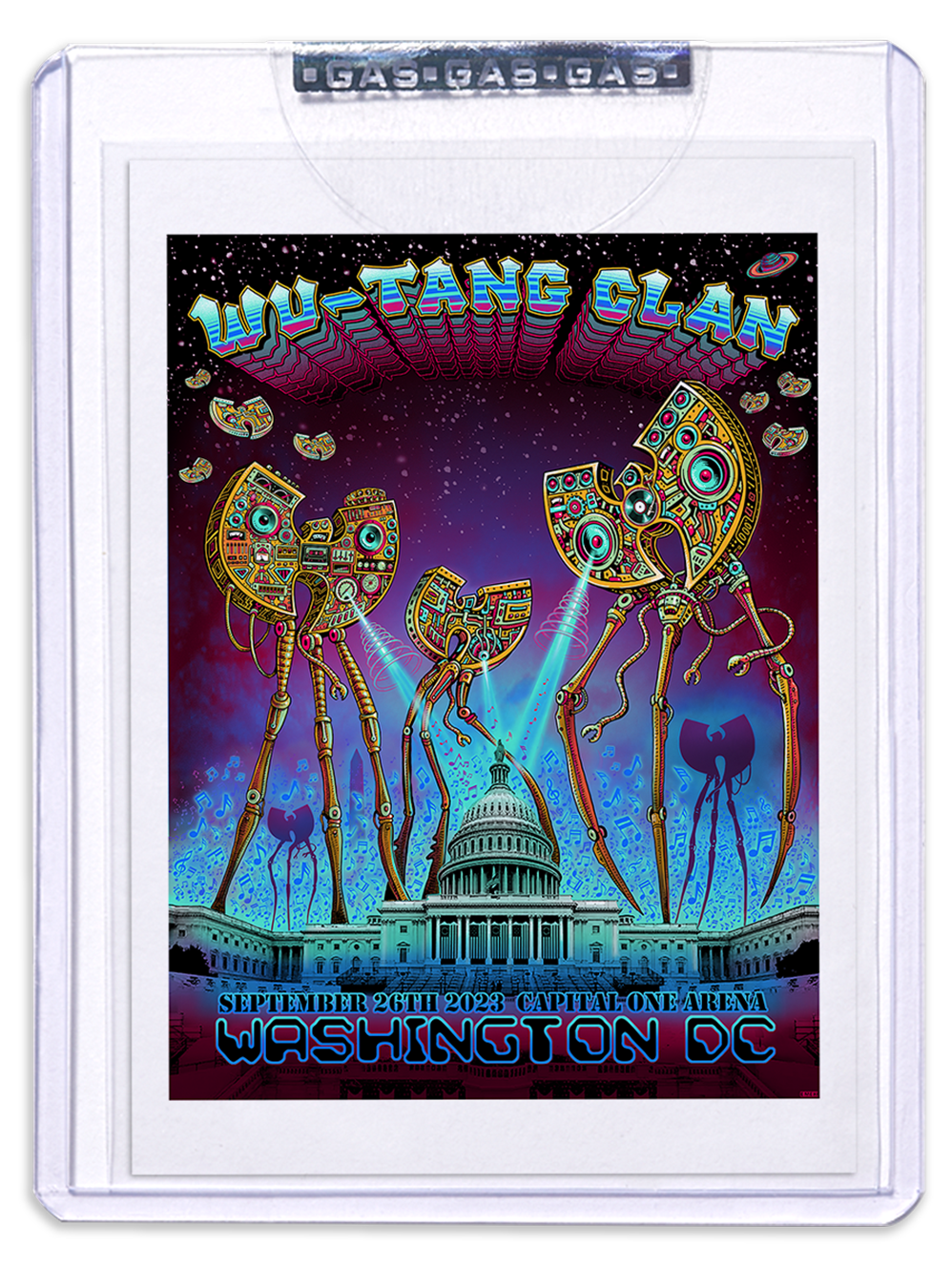 GAS Wu-Tang Clan September 26, 2023, Washington, DC Trading Card Illustrated by Emek