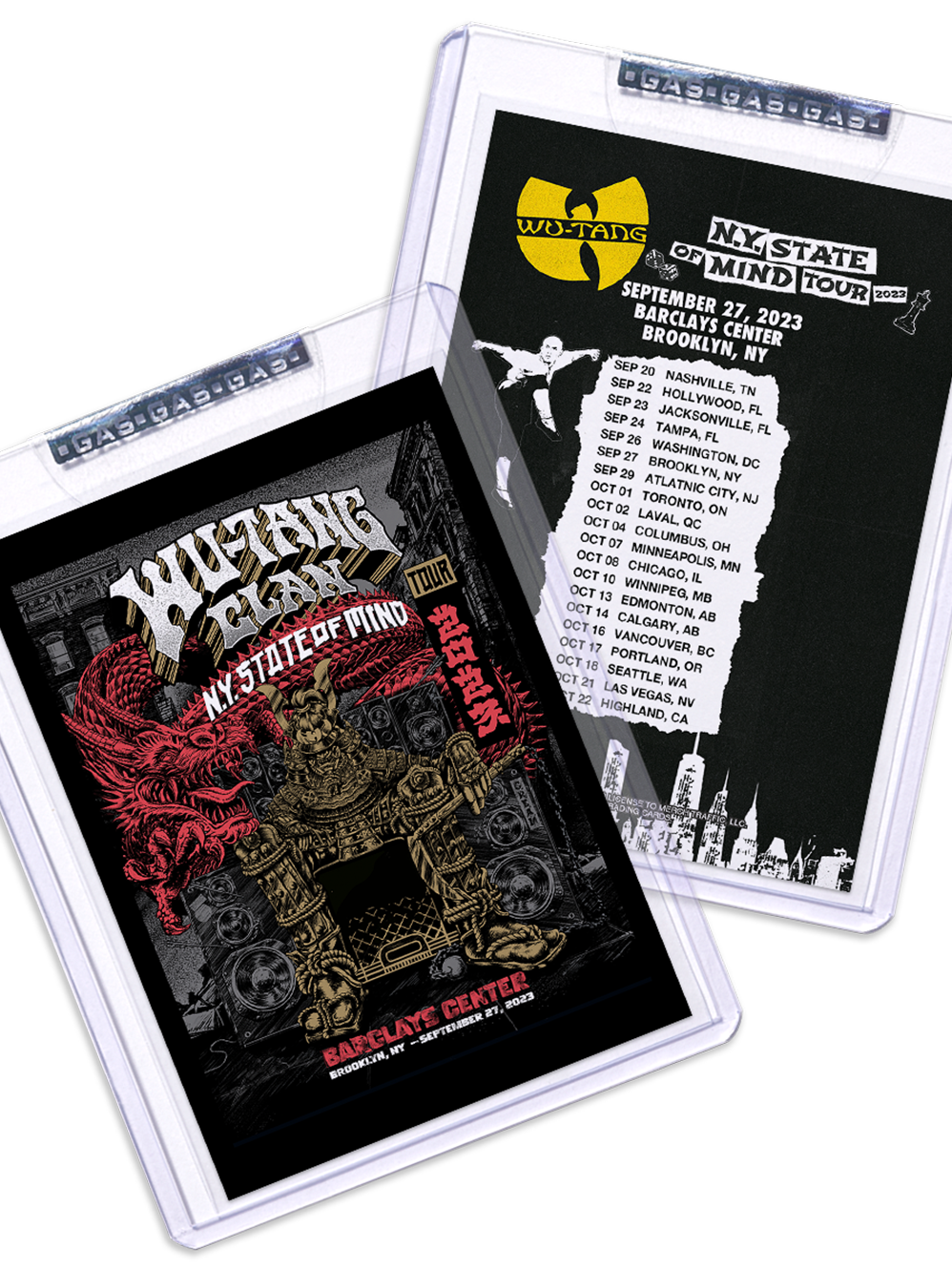 GAS Wu-Tang Clan September 27, 2023, Brooklyn, NY Trading Card Illustrated by Abraham Garcia Sanchez