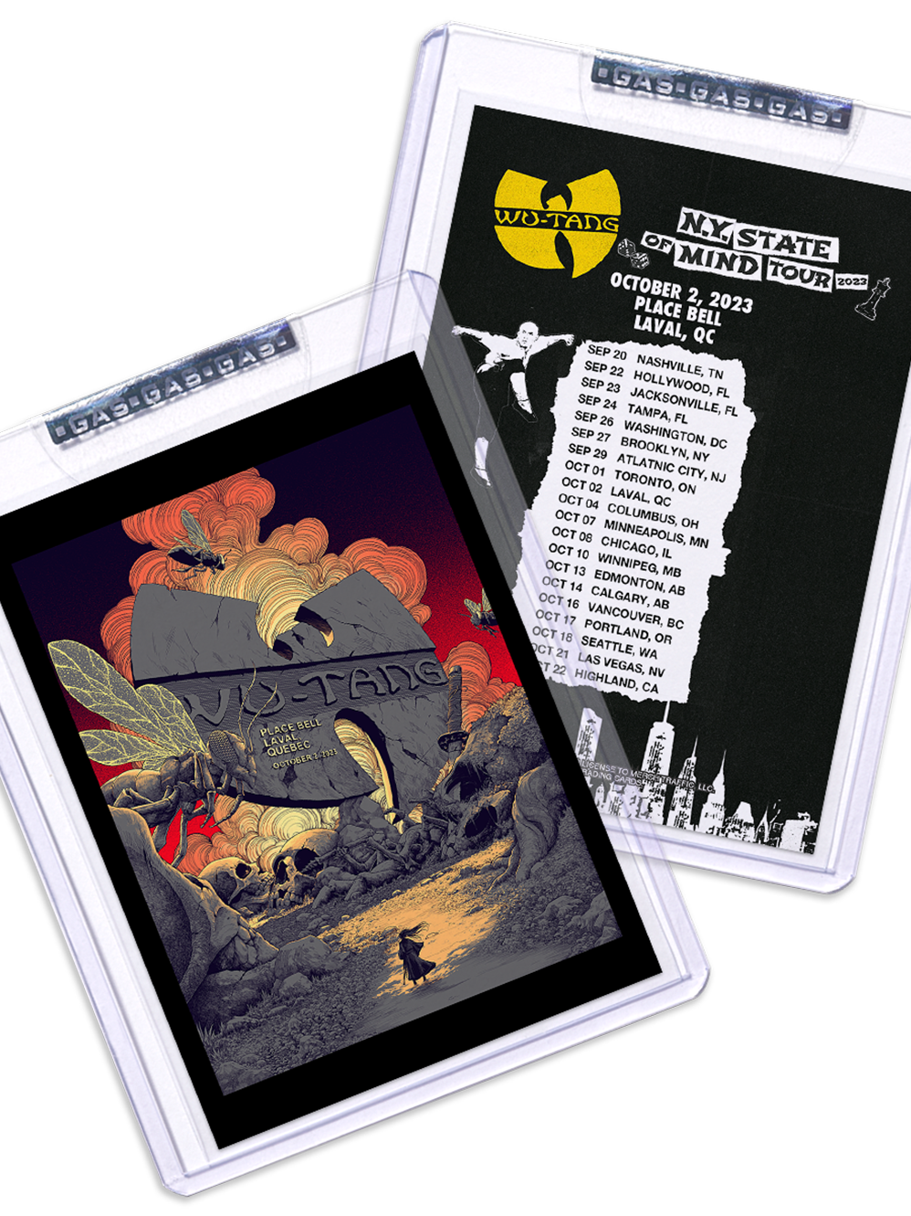 GAS Wu-Tang Clan October 2, 2023 Laval, QC Trading Card Illustrated by Ian Permana