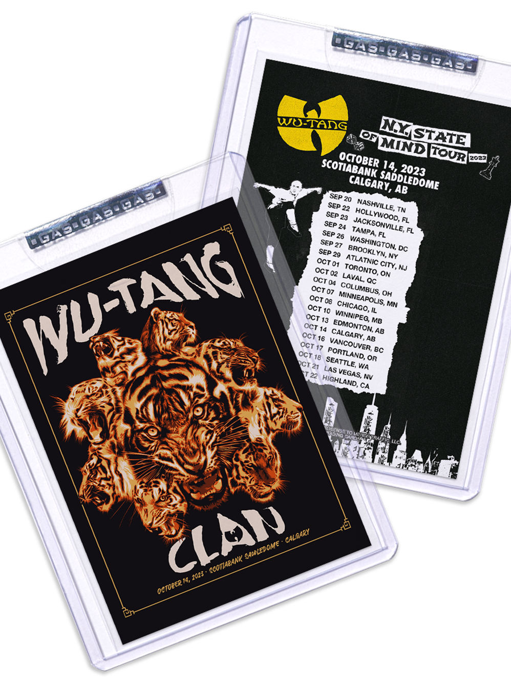 GAS Wu-Tang Clan October 14, 2023, Calgary, AB Trading Card Illustrated by CRANIODSGN