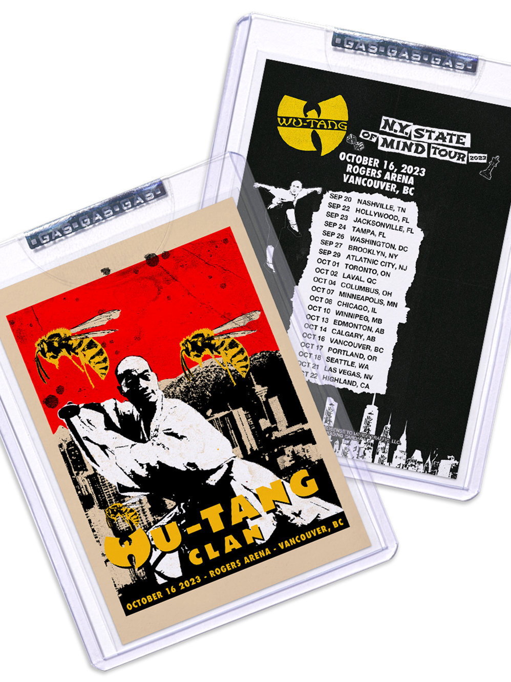 GAS Wu-Tang Clan October 16, 2023, Vancouver, BC Trading Card Illustrated by Marly McFly