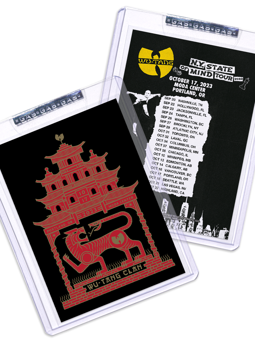 GAS Wu-Tang Clan October 17, 2023, Portland, OR Trading Card Illustrated by Brian Steely