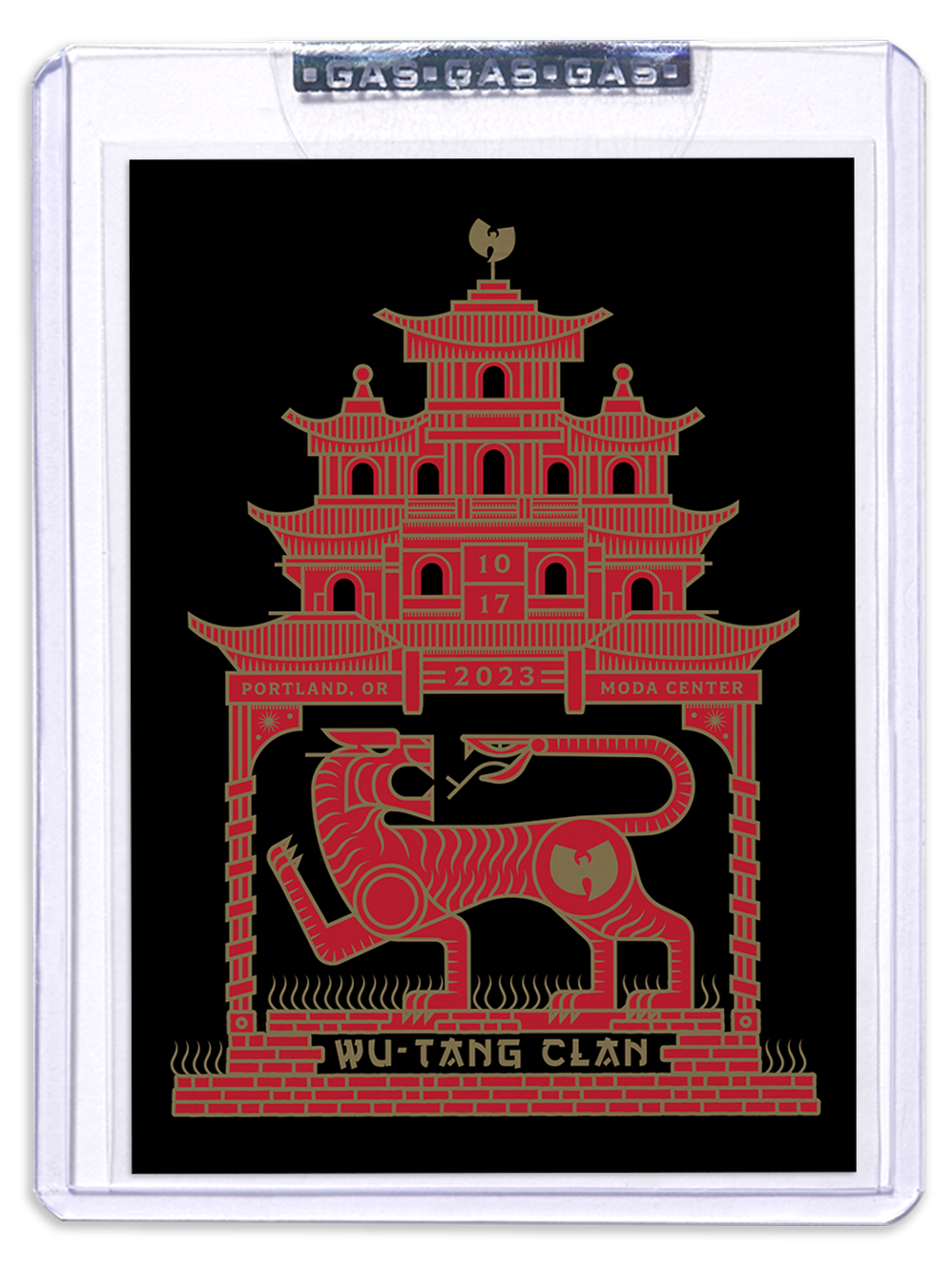 GAS Wu-Tang Clan October 17, 2023, Portland, OR Trading Card Illustrated by Brian Steely