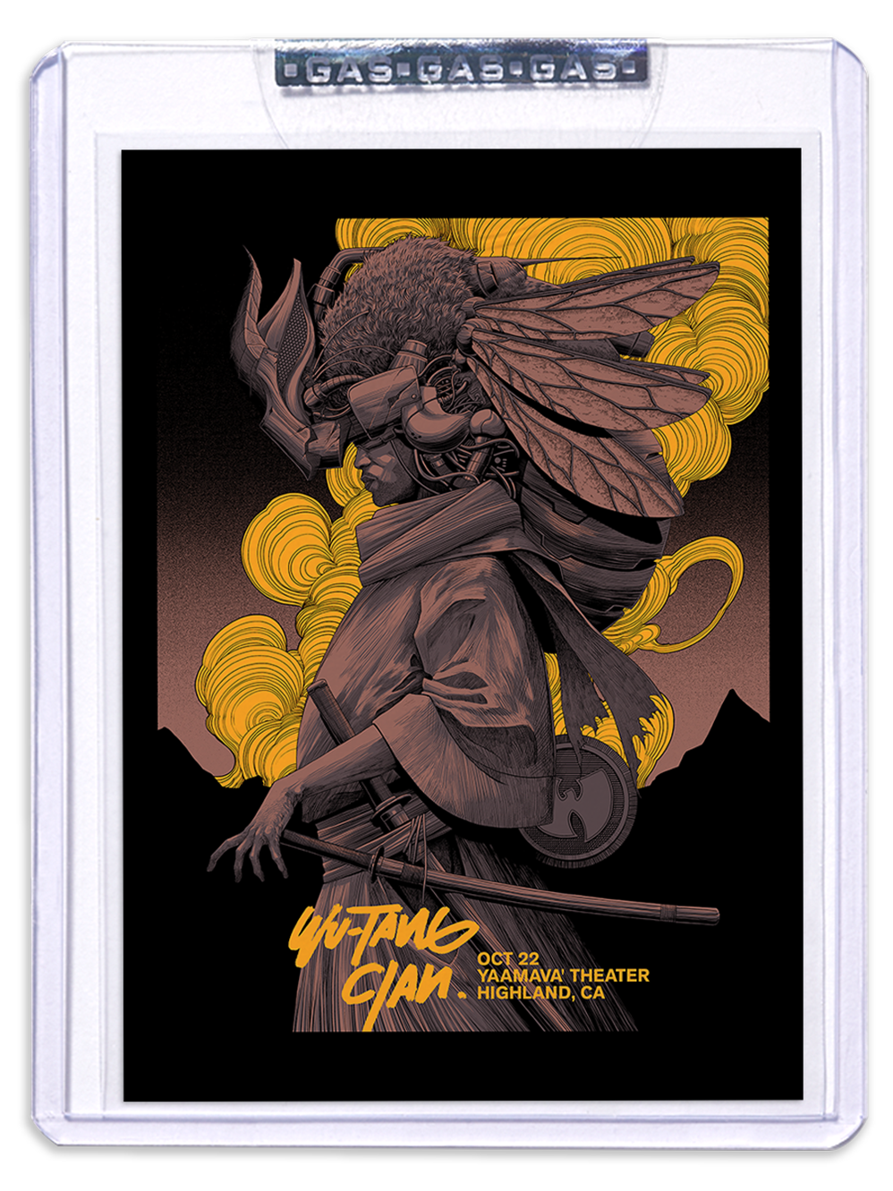 GAS Wu-Tang Clan October 22, 2023, Highland, CA Trading Card Illustrated by Ian Permana