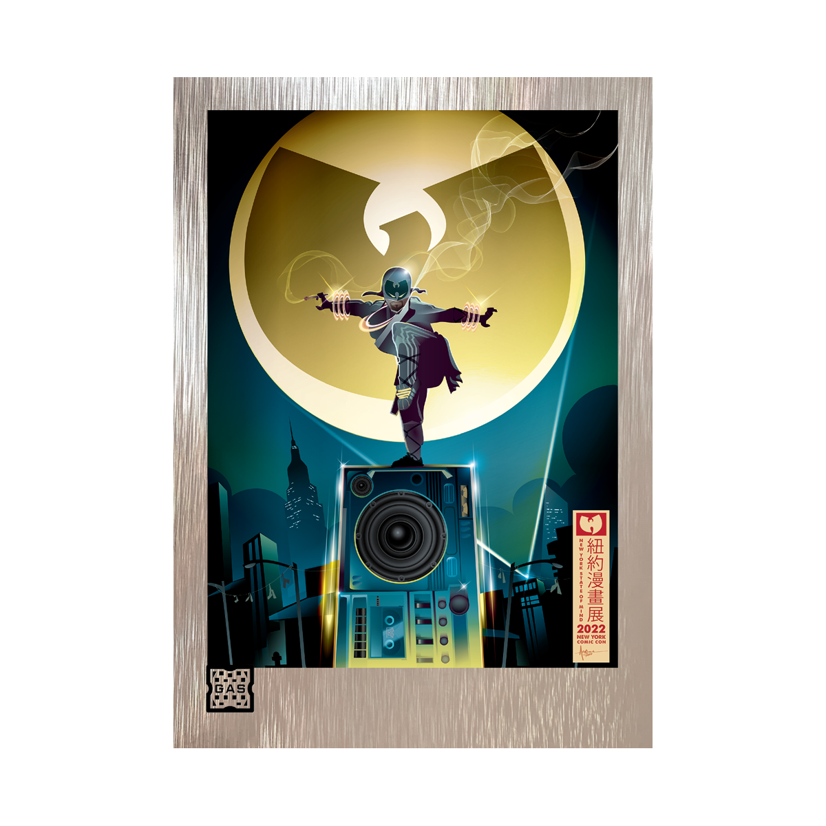 Limited Edition WuTangClan.com and iconic.collectionzz.com Exclusive Silver Rain Foil with art by Orlando Arocena (NYCC-1)