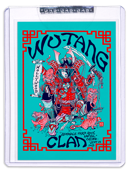 GAS Wu-Tang Clan September 22, 2023, Hollywood, FL Trading Card Illustrated by Lauren YS