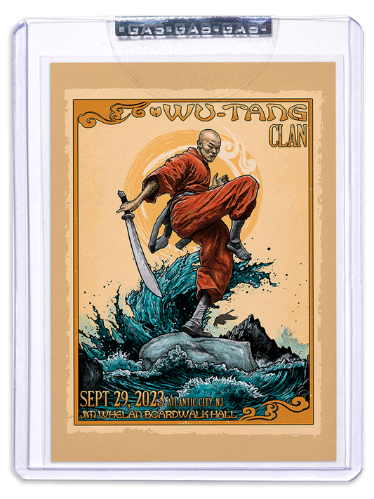 GAS Wu-Tang Clan September 29, 2023, Atlantic City, NJ Trading Card Illustrated by Serpent Tusk Studio