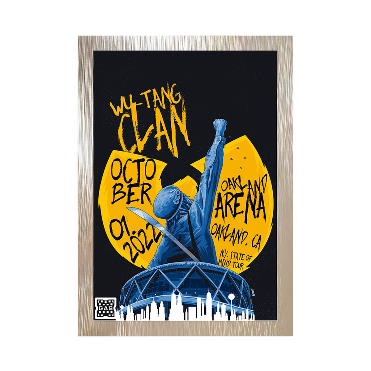 Limited Edition WuTangClan.com and iconic.collectionzz.com Exclusive Silver Rain Foil with art by Jonas Santos (Oakland, CA)