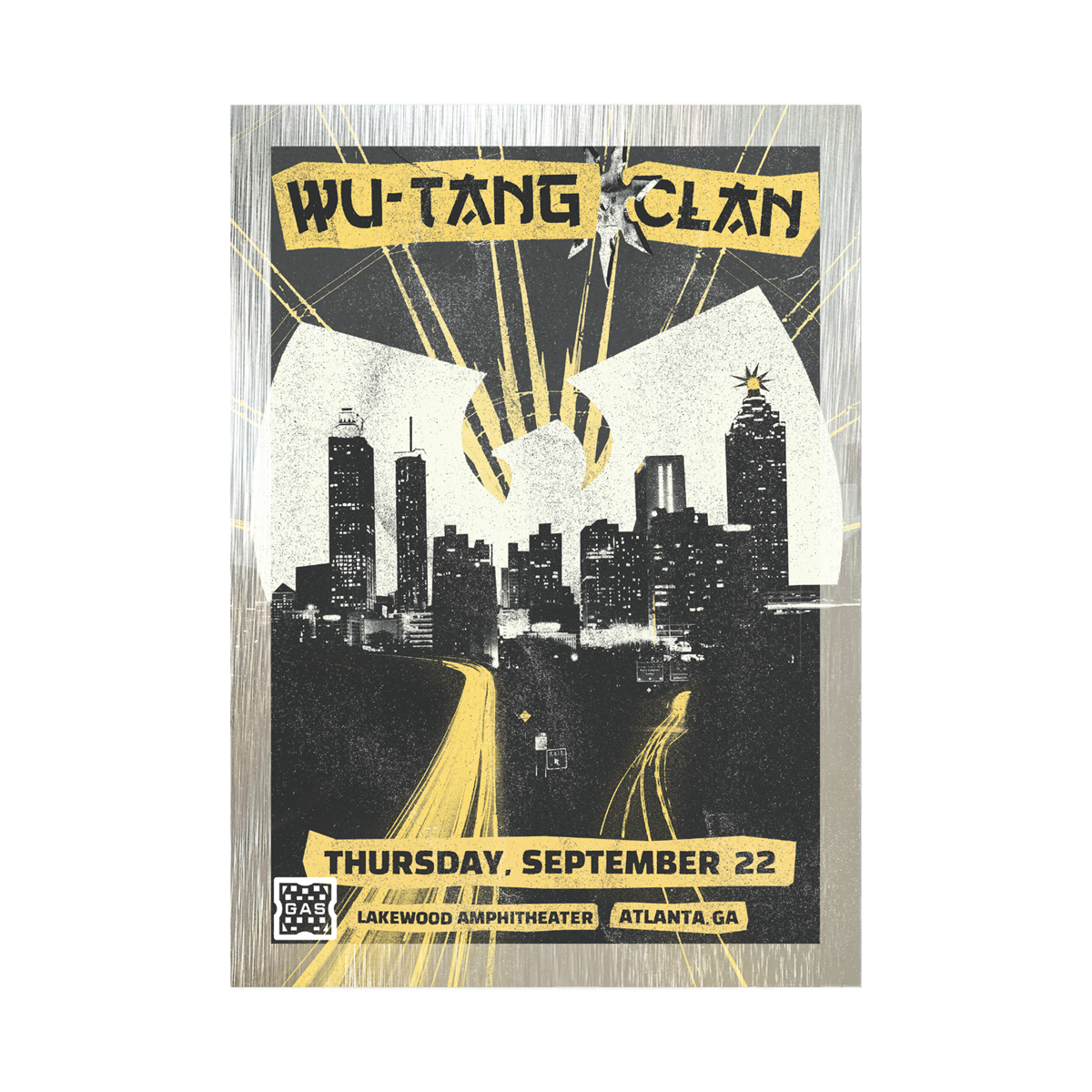 Limited Edition WuTangClan.com and iconic.collectionzz.com Exclusive Silver Rain Foil with art by Bailey Zindel (Atlanta, GA)