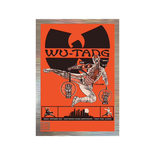 Limited Edition WuTangClan.com Exclusive Silver Rain Foil with art by Travis Knight (Tinley Park, IL)